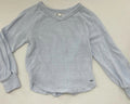 Hollister Long Sleeve Top Nylon/Polyester Light Blue Knitted fabric