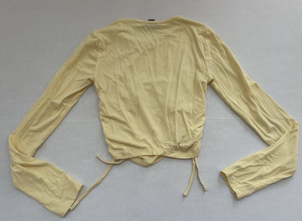 Forever 21 Long Sleeve Top Small Yellow Polyester/Spandex