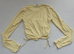 Forever 21 Long Sleeve Top Small Yellow Polyester/Spandex