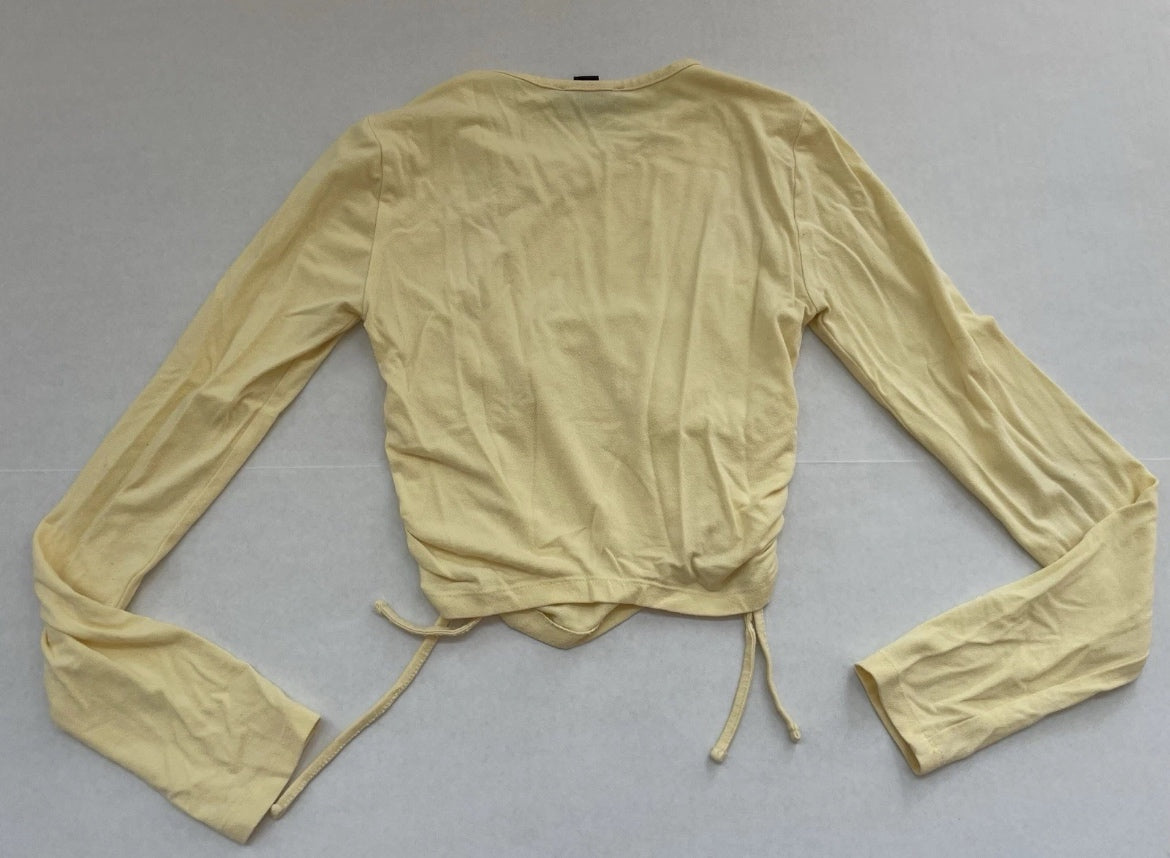 Forever 21 Long Sleeve Top Small Yellow Polyester/Spandex
