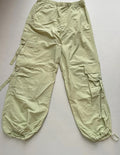 Zara Cargo Pants Extra Small Light Green Polyamide