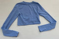 Forever 21 Long Sleeve Top Extra Small Blue Cotton/Polyester/Spandex