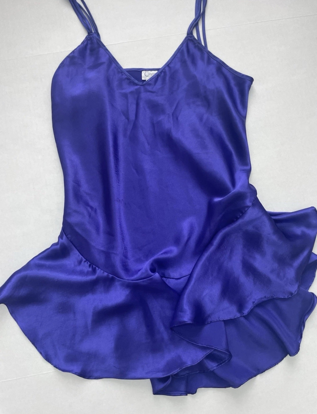 Cinema Etoile Slip Dress Medium Purple Satin