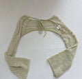 LA Hearts Sweater Small Light Green and Beige Knitted Fabric