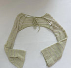 LA Hearts Sweater Small Light Green and Beige Knitted Fabric
