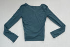 Mossimo Long Sleeve Top Extra Small Blue Polyester/Spandex