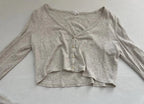 Garage Long Sleeve Top Extra Small Beige Spandex/Rayon