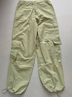 Zara Cargo Pants Extra Small Light Green Polyamide