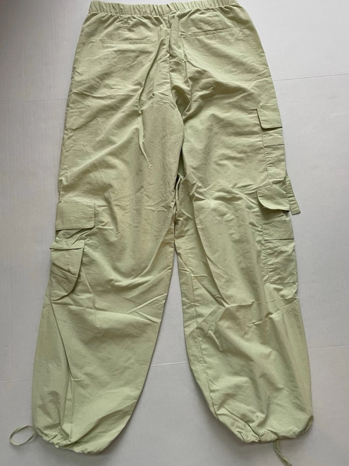Zara Cargo Pants Extra Small Light Green Polyamide