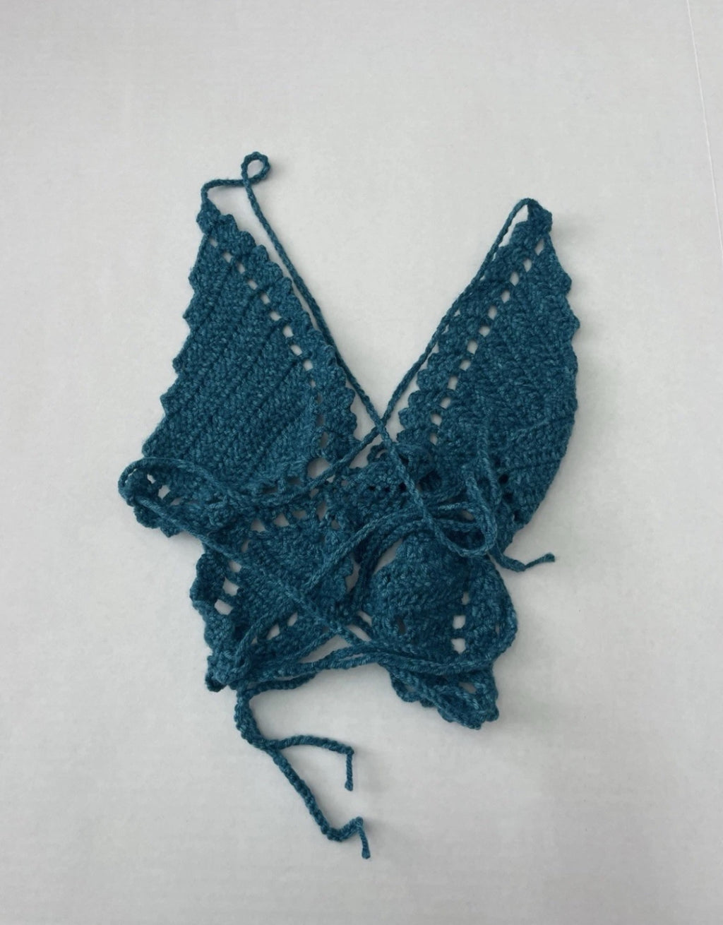 Unbranded Crop Top One Size Blue Crochet