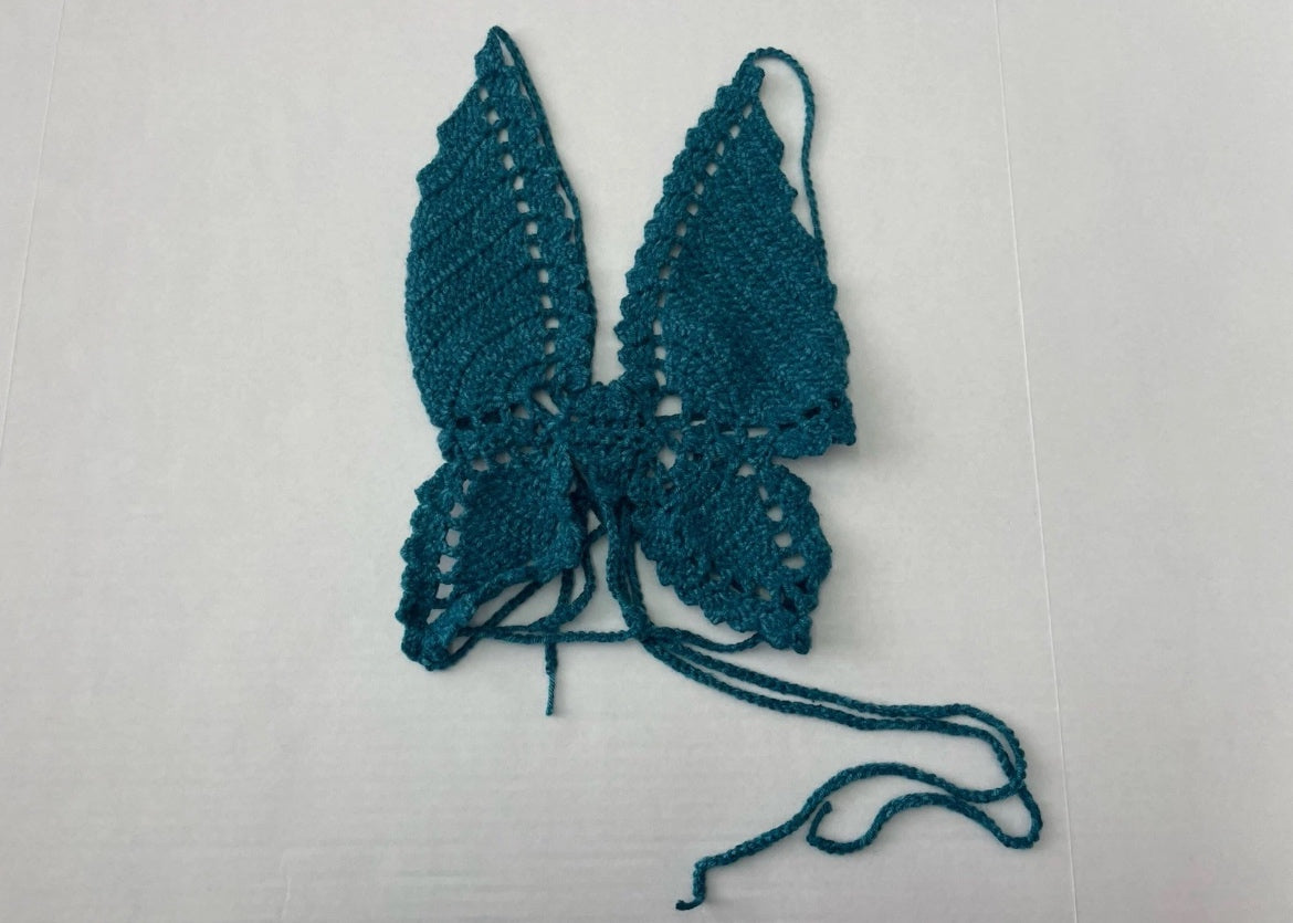 Unbranded Crop Top One Size Blue Crochet
