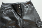 Pacsun Cargo Leather Pants Small Black Faux Leather