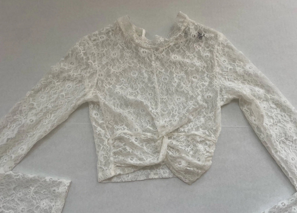 Divided Top Extra Small White Lace