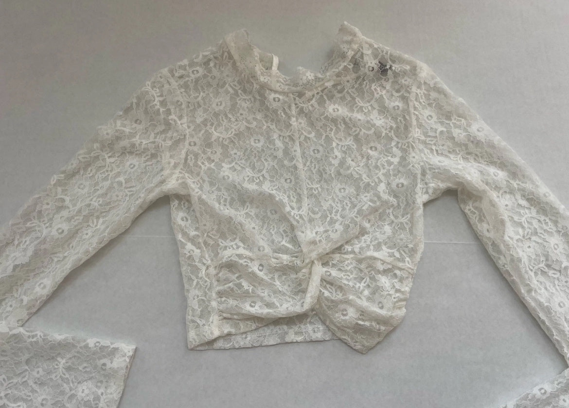 Divided Top Extra Small White Lace
