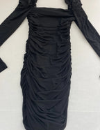 SHEIN Long Sleeve Dress Extra Extra Small Black Nylon