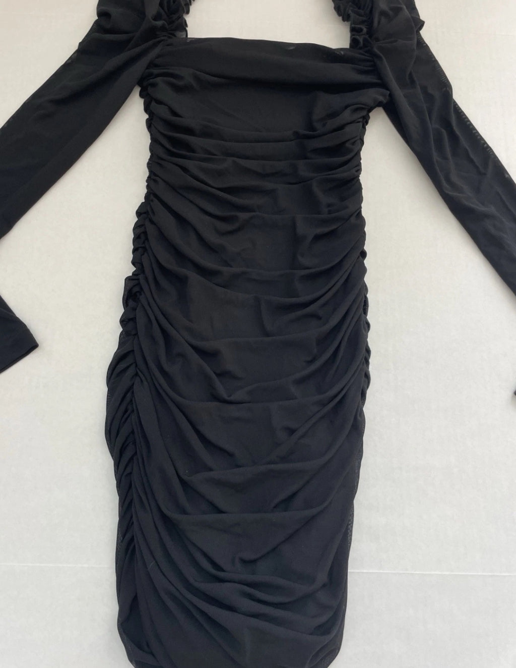 SHEIN Long Sleeve Dress Extra Extra Small Black Nylon
