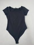 Gaze Bodysuit Small Black Polyester/Spandex