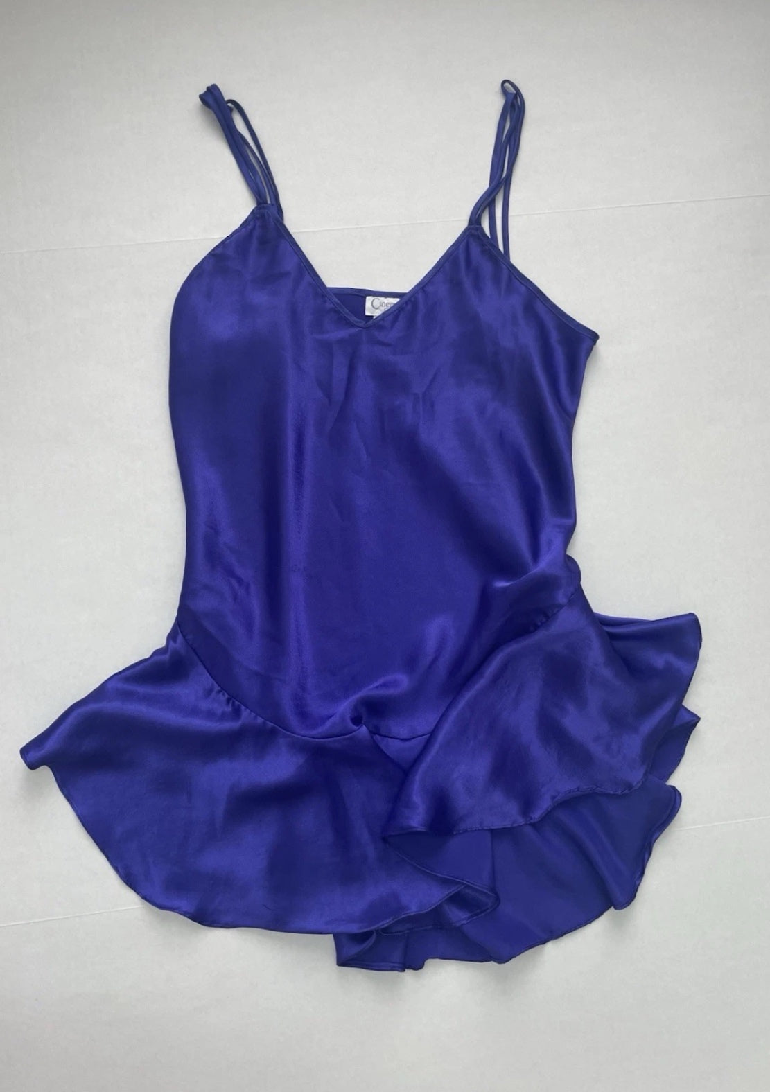 Cinema Etoile Slip Dress Medium Purple Satin