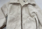 Universal Thread Zip Up Sherpa Jacket Medium Cream Fleece/Polyester/Sherpa