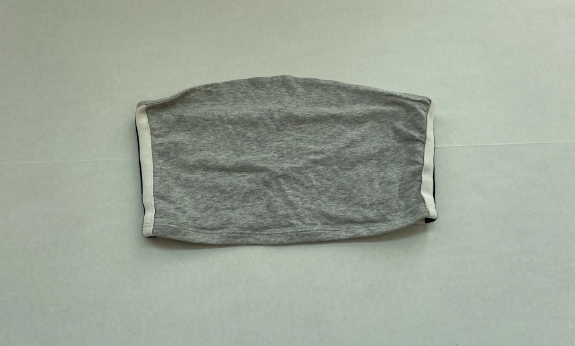 Garage Strapless Top Extra Small Gray Cotton