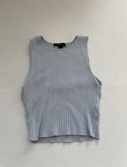 Forever 21 Tank Top Small Light Blue Knitted Fabric