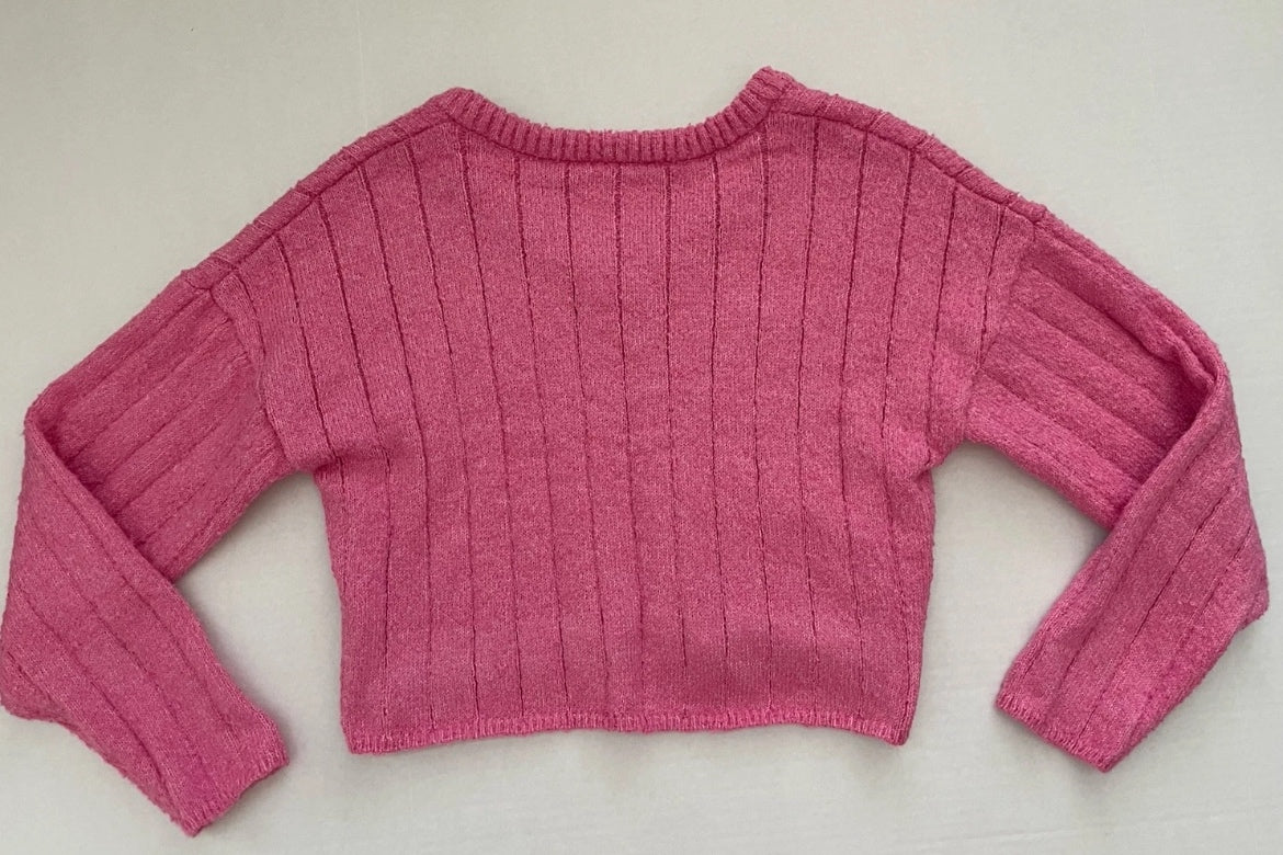 LA Hearts Sweater Small Pink Knit