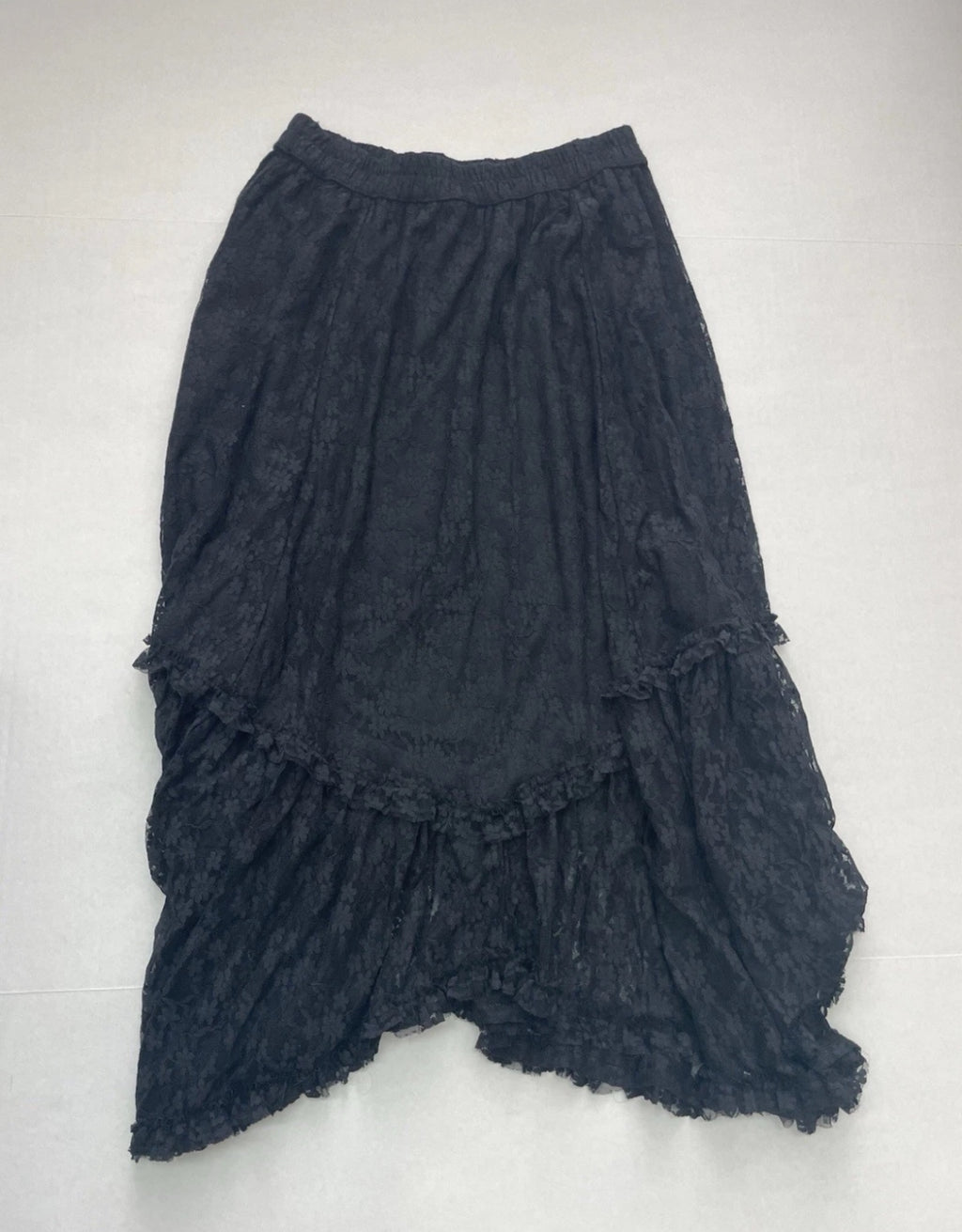 American Eagle Maxi Skirt Extra Small Black Lace/Nylon