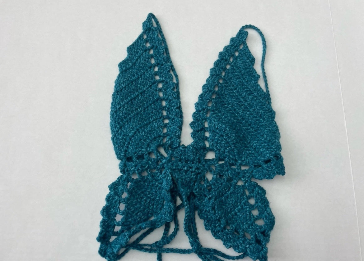 Unbranded Crop Top One Size Blue Crochet