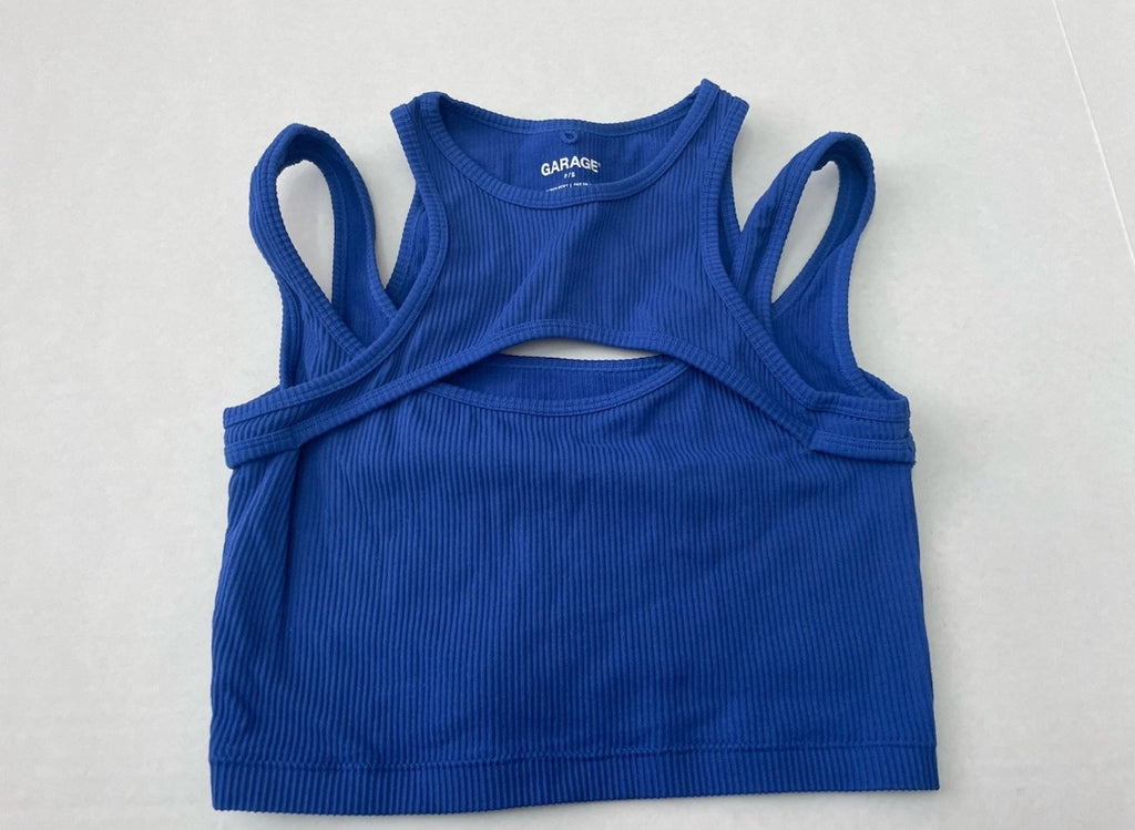 Garage Tank Top Small Blue Nylon