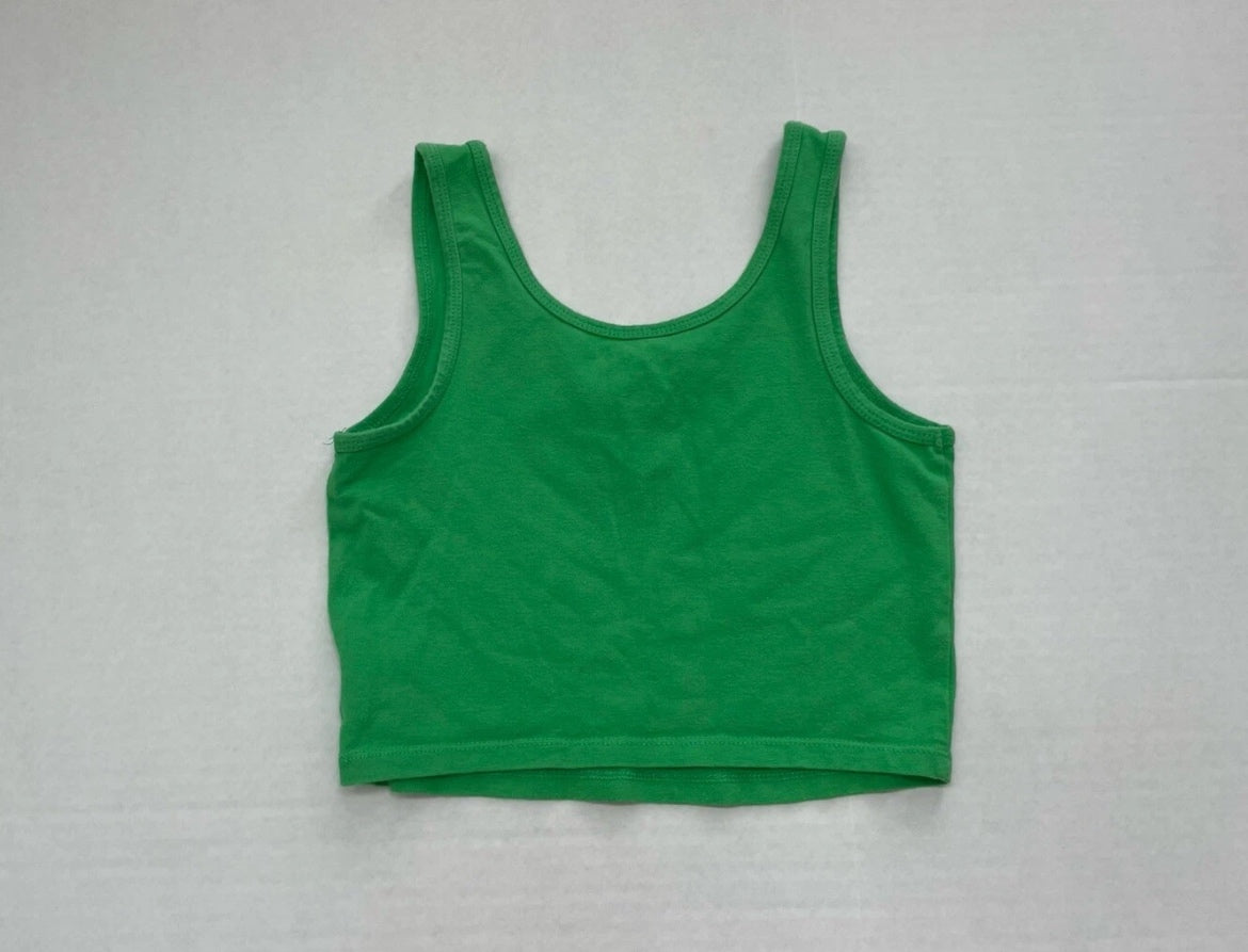 Wild Fable Crop Top Extra Small Green Cotton