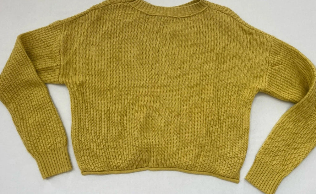Wild Fable Sweater Small Yellow Knit/Cotton