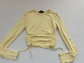 Forever 21 Long Sleeve Top Small Yellow Polyester/Spandex