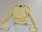 Forever 21 Long Sleeve Top Small Yellow Polyester/Spandex