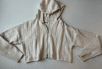LA HEARTS Zip Up Hoodie Extra Small Beige Knitted
