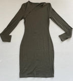 Wild Fable Long Sleeve Dress Extra Small Olive Green Cotton/Polyester/Nylon/Spandex