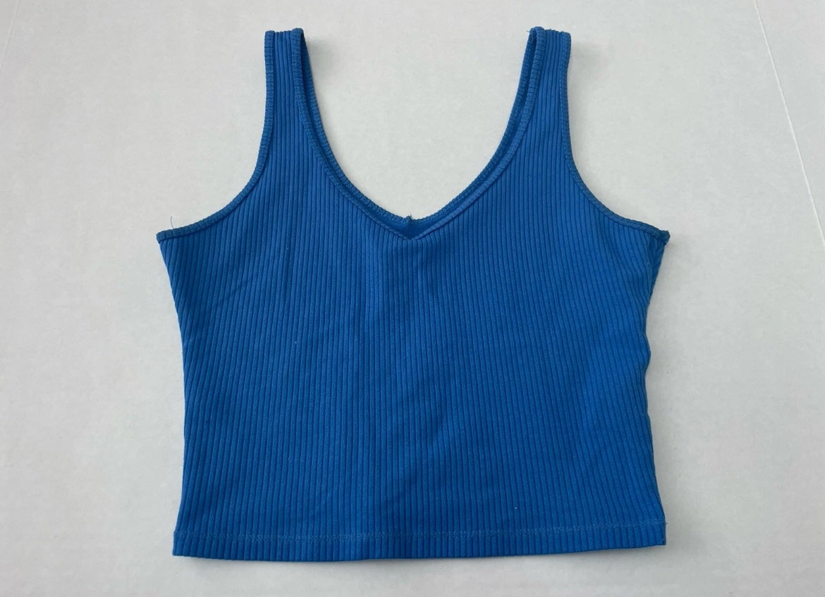 Hollister Tank Top Extra Small Blue Cotton/Polyester/Viscose