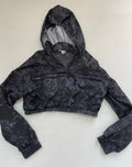 Forever 21 Zip Up Wind Breaker Medium Black and Gray Camouflage Synthetic/Polyester