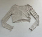 Garage Long Sleeve Top Extra Small Beige Spandex/Rayon