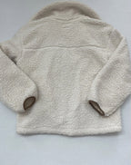 Universal Thread Zip Up Sherpa Jacket Medium Cream Fleece/Polyester/Sherpa