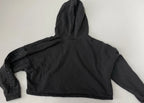 Adidas Cropped Hoodie Small Black Cotton/Polyester