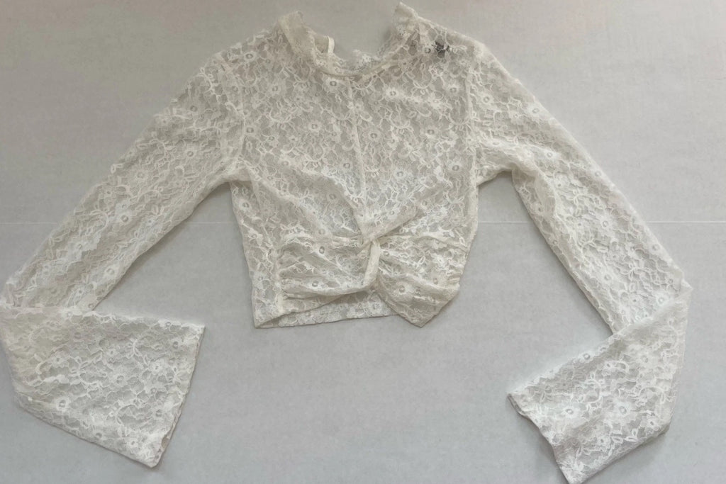 Divided Top Extra Small White Lace