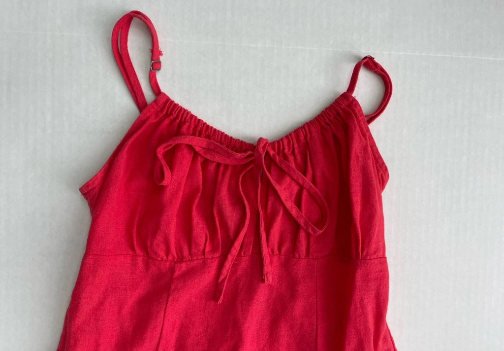 Wild Fable Slip Dress Extra Extra Small Red Linen