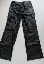 Pacsun Cargo Leather Pants Small Black Faux Leather