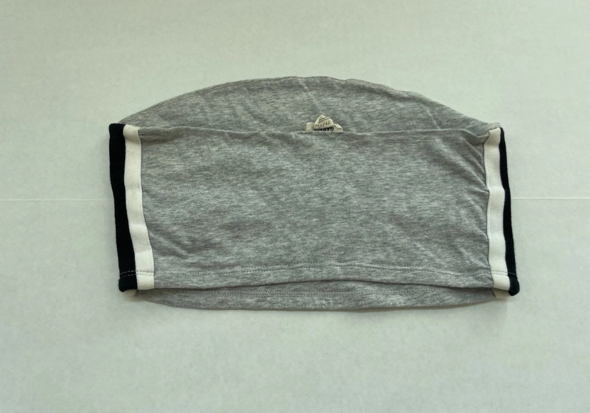 Garage Strapless Top Extra Small Gray Cotton