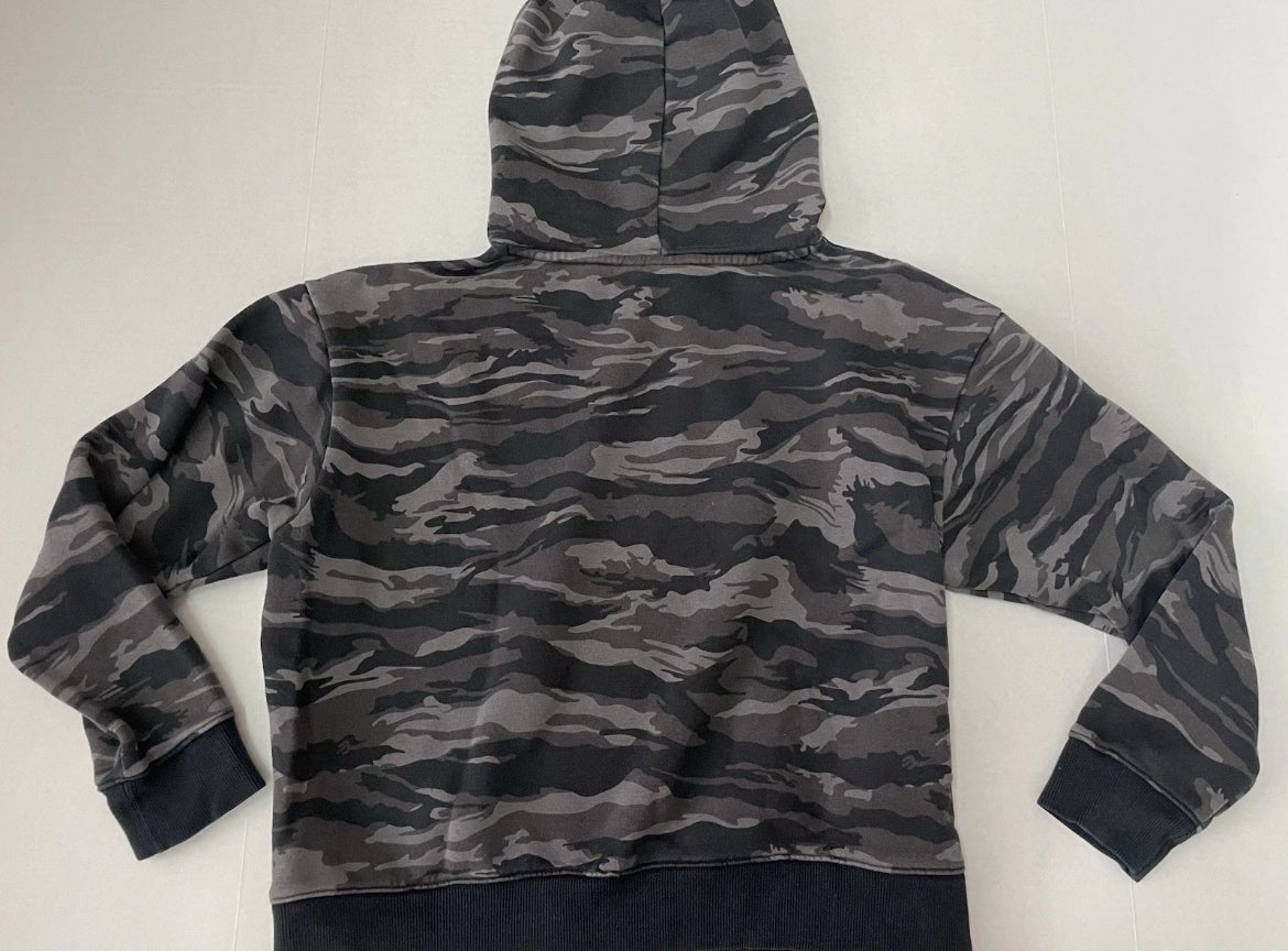 Puma Hoodie Extra Small Gray and Black Camouflage