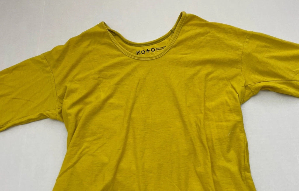 KO+O T-Shirt Extra Extra Small Yellow Cotton/Polyester