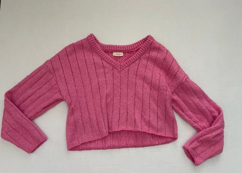 LA Hearts Sweater Small Pink Knit