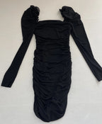 SHEIN Long Sleeve Dress Extra Extra Small Black Nylon