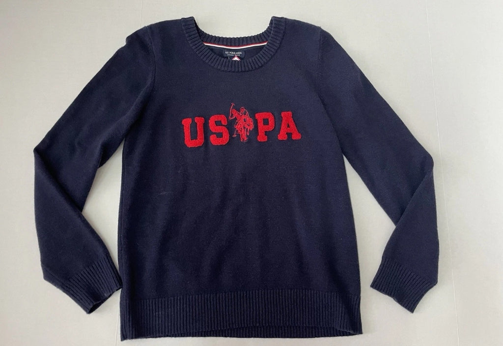 U.S. Polo Assn. Sweater Medium Navy Blue Cotton Knit