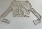 Garage Long Sleeve Top Extra Small Beige Spandex/Rayon